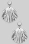 Ruffled Brass Drop Earrings