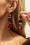 Tiered Resin Acrylic Beaded Drop Earrings