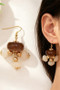 Stone Drop Earrings With Dangling Stone Charms