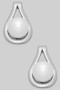 Cutout Teardrop Studs With Pearl