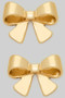 Brass Bow Post Earrings