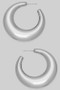 Flat Edge Crescent Hoop Earrings