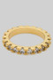 Oval Cz Stone Band Ring