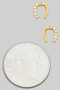 Dainty Horseshoe Studs With Cz Pave