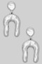 Classy Hammered Post And Dangle Drop Earrings