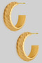 Diamond Cut Brass Hoops