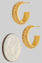Diamond Cut Brass Hoops