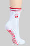 Cherry Embroidered Yoga Pilates Grip Socks