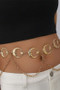 Crescent Moon And Star Link Drooping Chain Belt