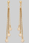 Ball Studs With Dangling Cube Charms