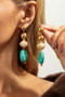Tiered Resin Acrylic Beaded Drop Earrings