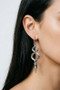 Small Hoops With Drop Chain Links And Spikes
