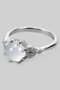 Gothic Intricate Crystal Ball Ring