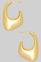 Brass Hook Ended Hoop Earrings