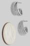 Smooth And Textured Three Quarter Inch Brass Hoops
