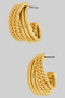 Smooth And Textured Three Quarter Inch Brass Hoops