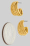 Smooth And Textured Three Quarter Inch Brass Hoops