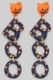 Acrylic Halloween Boo Drop Earrings