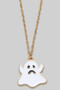 Halloween Ghost Pendant Necklace - #KN20281