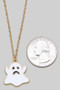 Halloween Ghost Pendant Necklace - #KN20281
