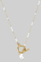 Lariat Pearl Bead And Pendant Necklace