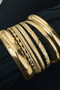 Eight Piece Mixed Metal Bangle Set