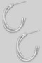 Double Twist Scoop Drop Brass Hoops