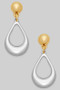 Classic Ball Post Tear Drop Earrings