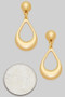 Classic Ball Post Tear Drop Earrings