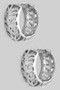 Leafy Cutout Brass Hoops