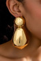 Large Shiny Geo Tiered Drop Earrings