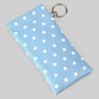 Magnet Close Polka Dot Print Sunglass Case W Keyring