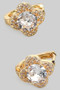 Quatrefoil Cz Charm Hoops