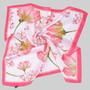 Beautiful Flower Print Silky Square Scarf