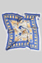 Horse Motif Silky Square Scarf