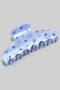 Glossy Polka Dot Hair Clip With Brushed Detail