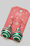 Glitter Frosted Christmas Ornament Earrings