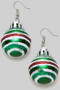 Glitter Frosted Christmas Ornament Earrings