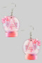 Snow Globe Christmas Drop Earrings