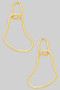Wavy Tiered Brass Drop Earrings