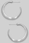 Slight Wavy Textured Shiny Brass Hoops