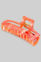Marbled Acrylic Rectangular Cutout Hair Clip