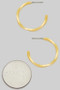 Twist Bar C Hoop Earrings