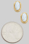 Organic Oval Pearl Studs