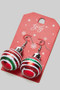 Glitter Frosted Christmas Ornament Earrings