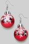 Snowflake Christmas Ornament Earrings