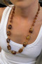 Long Stone And Bead Necklace