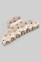 Glossy Polka Dot Hair Clip With Brushed Detail