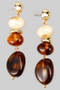 Tiered Resin Acrylic Beaded Drop Earrings