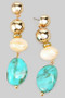 Tiered Resin Acrylic Beaded Drop Earrings